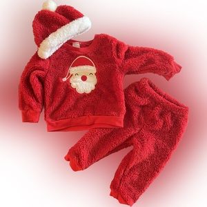Fuzzy Baby Santa outfit